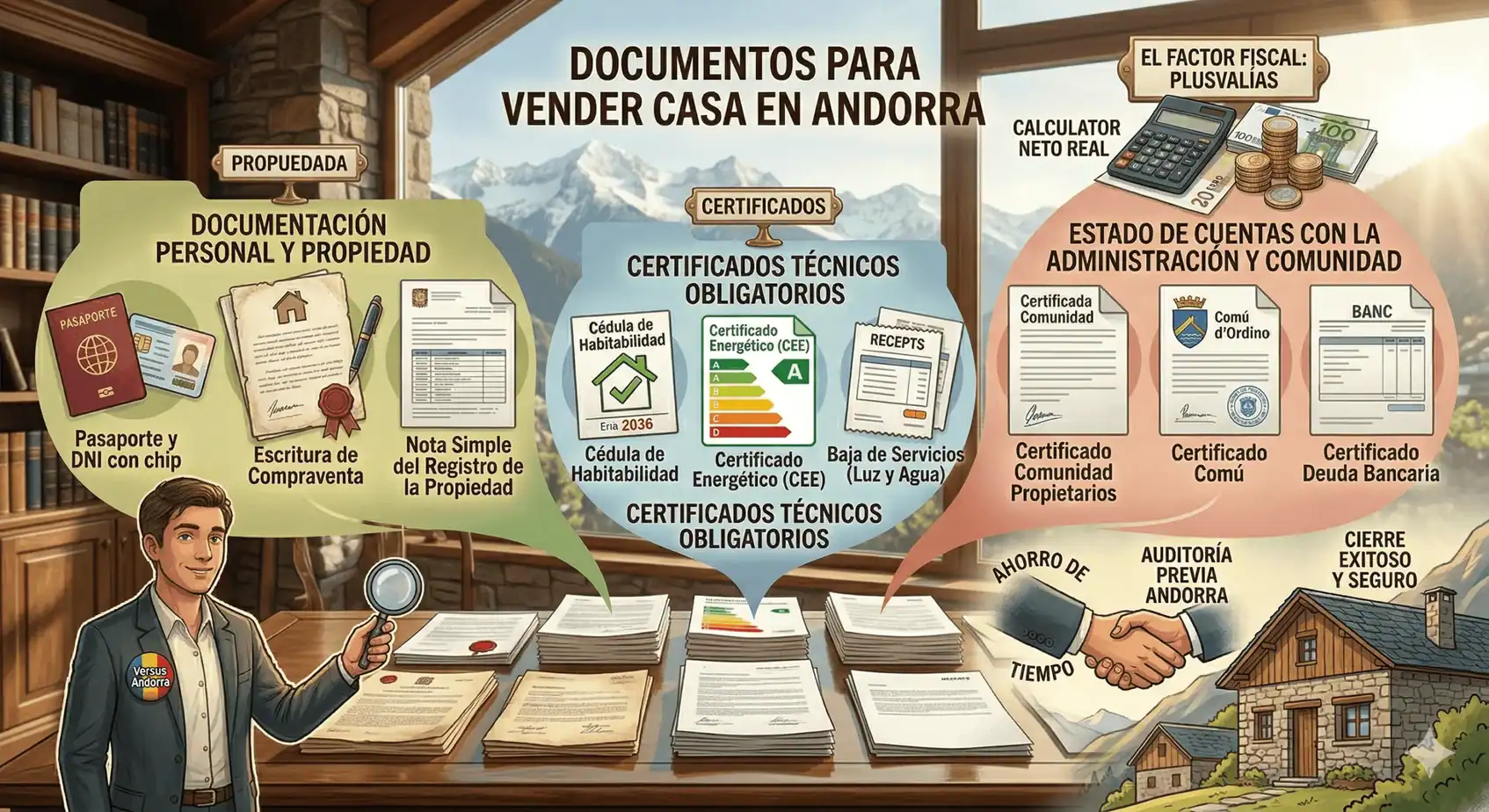 Documentos necesarios para vender vivienda en Andorra 2026
